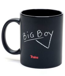 Union Pacific Big Boy Coffee or Tea Mug with the famous chalked Big Boy on a matte black finish.