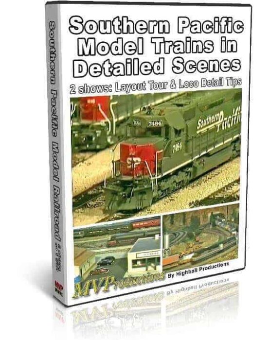 Southern Pacific Model Trains in Detailed Scenes